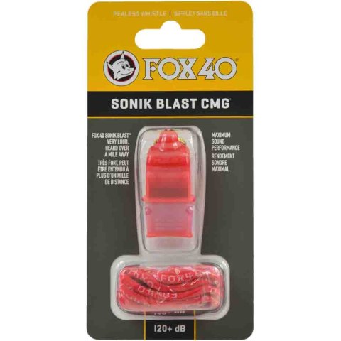 Gwizdek Fox 40 Sonik Blast CMG czerwony ze sznurkiem 9203-0108