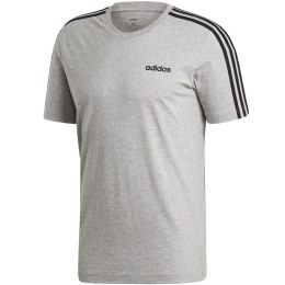 Koszulka męska adidas Essentials 3 Stripes Tee szara DU0442