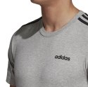 Koszulka męska adidas Essentials 3 Stripes Tee szara DU0442