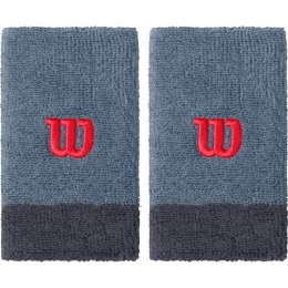 Frotka na rękę Wilson Extra Wide szeroka szara 2szt WRA733515