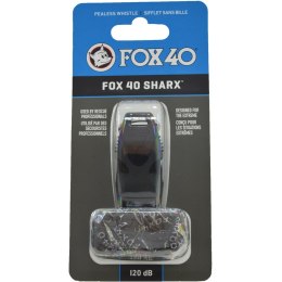Gwizdek Fox 40 Sharx czarny ze sznurkiem 8703-2008