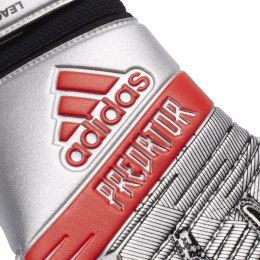 Rękawice bramkarskie adidas Predator League srebrno czerwone DY2604