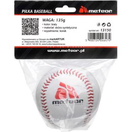 Piłka baseball Meteor skóra syntetyczna 135g 13150