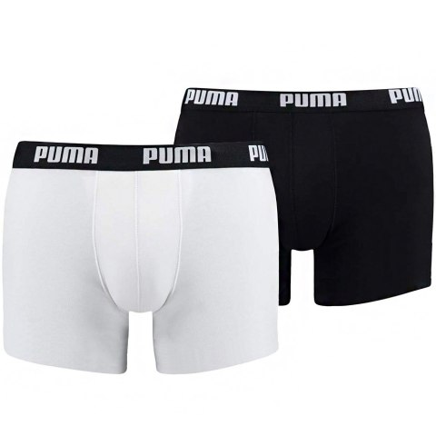 Bokserki męskie Puma Basic Boxer 2P białe czarne 521015001 301