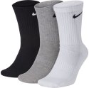 Skarpety Nike Everyday Cushioned Crew 3 pary białe, szare, czarne SX7664 901