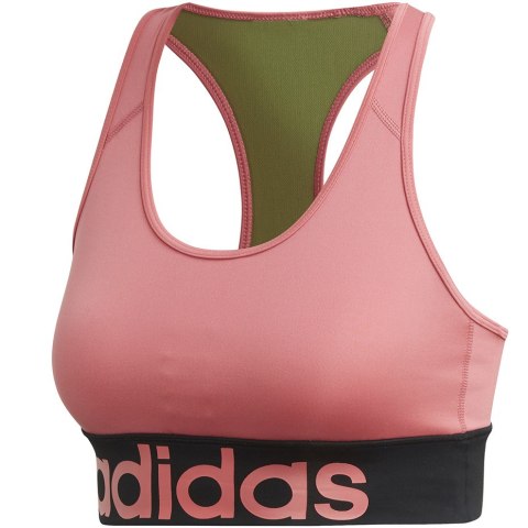 Stanik adidas D2M Logo Bra różowo-oliwkowy EI4817