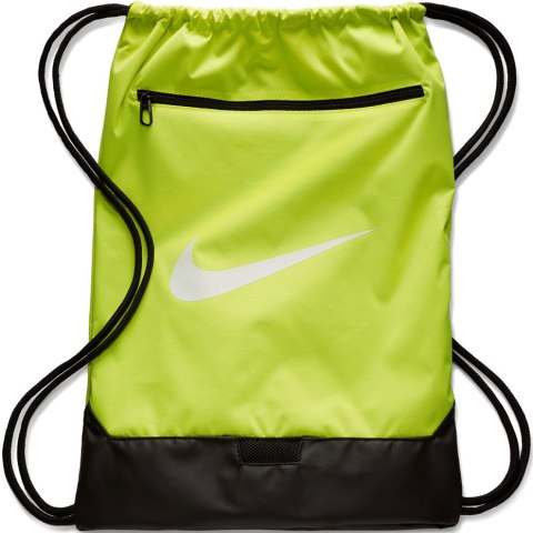 Worek na buty Nike Brasilia 9.0 limonkowy BA5953 702