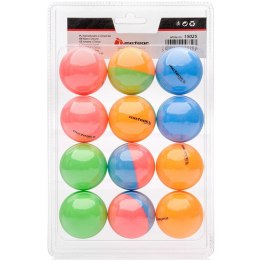 Zestaw 12 piłeczek do ping ponga Meteor Rainbow kolorowe 15025