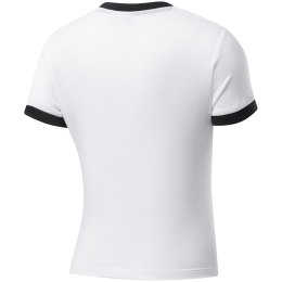 Koszulka damska Reebok Training Essentials Linear Logo Tee biało-czarna FK6680