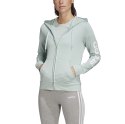 Bluza damska adidas W Essentials Linear Full Zip Hoodie miętowa FM6484