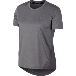 Koszulka damska Nike W Miler Top SS szara AJ8121 056