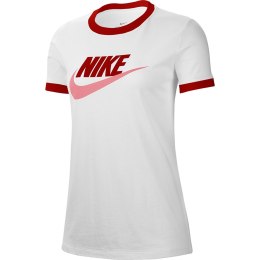 Koszulka damska Nike W Tee Futura Ringe biało-czerwona CI9374 101