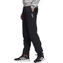 Spodnie męskie adidas Essentials Plain Regular Elasticated Stanford czarne DY3281