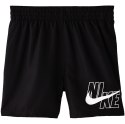 Spodenki kąpielowe dla dzieci Nike Logo Solid Lap JUNIOR czarne NESSA771 001