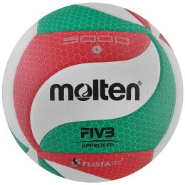 Piłka siatkowa Molten V5M5000 FIVB biało-czerwono-zielona