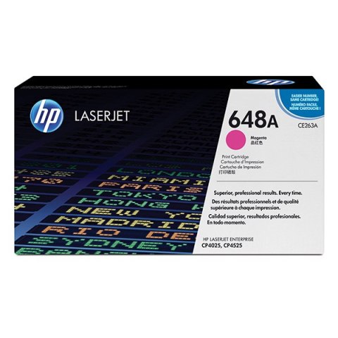 HP oryginalny toner CE263A, magenta, 11000s, HP 648A, HP Color LaserJet CP4025, CP4525