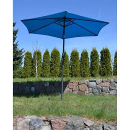 Parasol ogrodowy 250cm składany błękitny Saska Garden