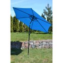 Parasol ogrodowy 250cm składany błękitny Saska Garden