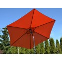 Parasol ogrodowy 250cm składany pomarańczowy Saska Garden