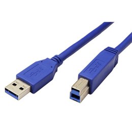 Kabel USB (3.0), USB A M- USB B M, 1.8m, niebieski