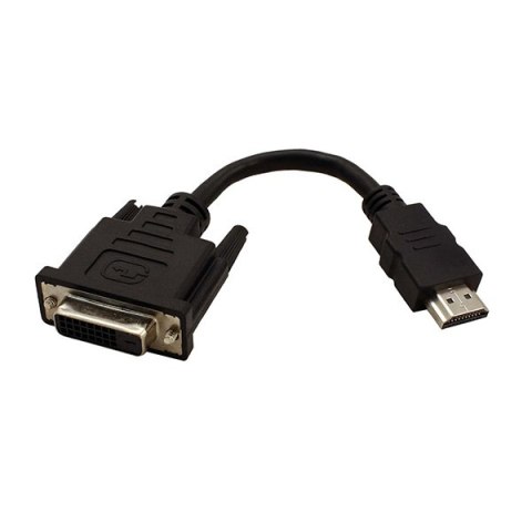 Video Redukcja, DVI-D na HDMI, DVI (24+1) F-HDMI M, 0.17, czarna