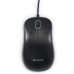 Verbatim mysz tichá, optyczna, 3kl., 1 scroll, przewodowa USB, czarna