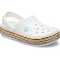 Crocs Crocband Rainbow Glitter Clg K białe 206151 100
