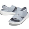 Crocs sandały LiteRide Stretch Sandal W jasnoszaro-białe 206081 00J