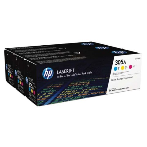 HP oryginalny toner CF370AM, CMY, 7800 (3x2600)s, HP 305A, HP LaserJet+, N, 3x900g, 3szt