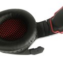 RED FIGHTER H4, Słuchawki bezprzewodowe dla gracza (2,4Ghz), regulacja głośności, czarno-czerwona, podświetlona, USB dongle