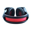 RED FIGHTER H4, Słuchawki bezprzewodowe dla gracza (2,4Ghz), regulacja głośności, czarno-czerwona, podświetlona, USB dongle