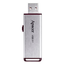 Apacer USB flash disk, 3.1, 32GB, AH35A, srebrny, AP32GAH35AS-1, wysuwane złącze z osłoną