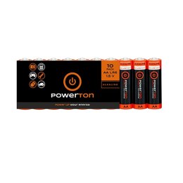 Bateria alkaliczna, AA, 1.5V, Powerton, Folia, 10-pack