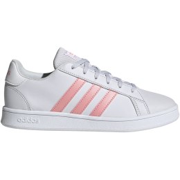 Buty dla dzieci adidas Grand Court K biało-różowe EG1995