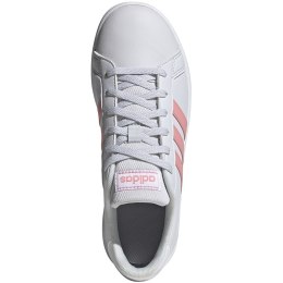 Buty dla dzieci adidas Grand Court K biało-różowe EG1995