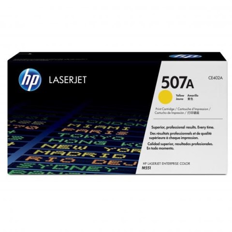 HP oryginalny toner CE402A, yellow, 6000s, HP 507A, HP LaserJet Enterprise 500 color M551