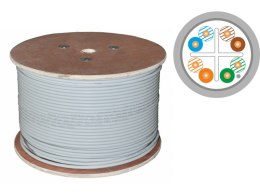 Kabel F/UTP kat.6 LSOH B2ca 4x2x23AWG 500m 25 lat gwarancji, badanie jakości laboratorium INTERTEK (USA)