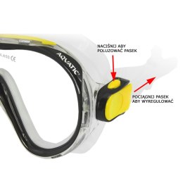 Maska do nurkowania Aqua-Speed Ibiza czarno żółta 18 202