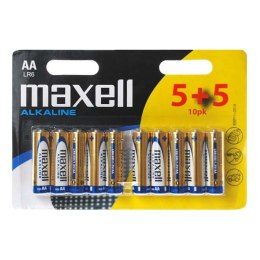 Bateria alkaliczna, AA, 1.5V, Maxell, blistr, 10-pack,