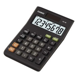Casio Kalkulator MS 8 B S, czarna, biurkowy z obliczaniem VAT, 8 miejsc