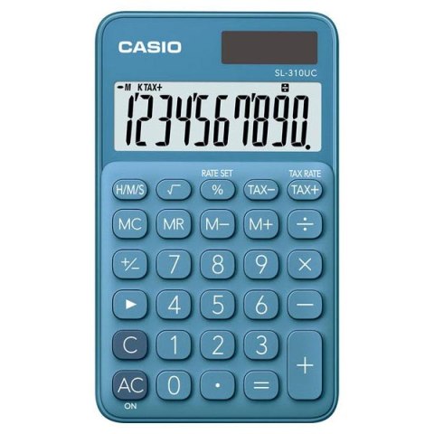 Casio Kalkulator SL 310 UC BU, niebieska, 10 miejsc, podwójne zasilanie