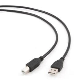 Kabel USB (2.0), USB A M- USB B M, 3m, czarny, Logo Economy