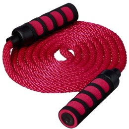 Skakanka bawełna 280cm BEST SPORTING rączki soft- czerwona