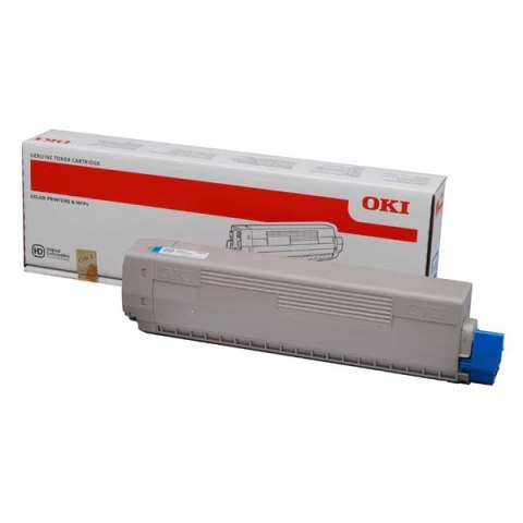 OKI oryginalny toner 44844615, cyan, 7300s, OKI C822