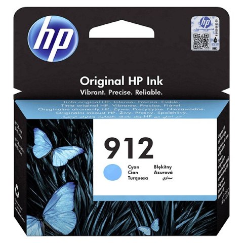 HP oryginalny ink   tusz 3YL77AE  HP 912  cyan  315s  high capacity  HP Officejet 8012  8013  8014  8015 Officejet Pro 802