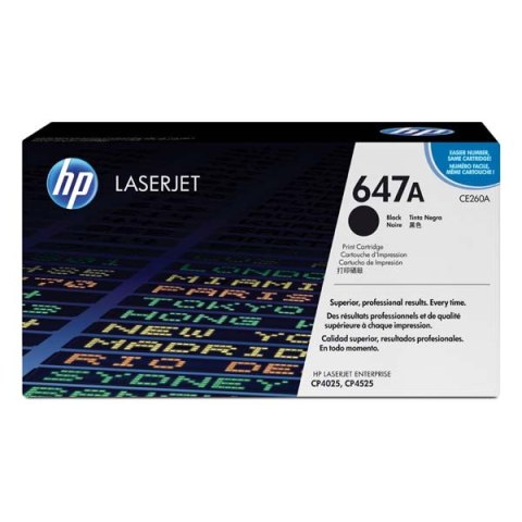 HP oryginalny toner CE260A, black, 8500s, HP 647A, HP Color LaserJet CP4025, CP4525