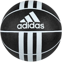 Piłka koszykowa adidas 3 Stripes Rubber X czarno-biała 279008