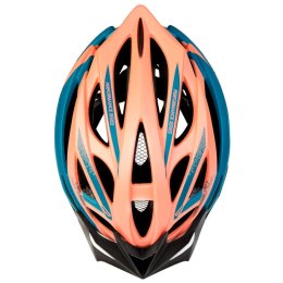 Kask rowerowy Spokey Femme niebiesko-pomarańczowy 58-61 cm 928243
