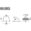 Namiot plażowy High Peak Mallorca niebiesko-szary 10128