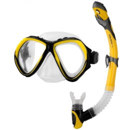 Zestaw do nurkowania Aquatic Maska Zona+Fajka Elba żółty 18 /3102